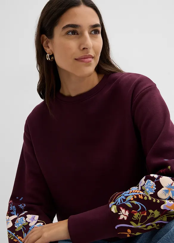 Felpa in misto cotone, bonprix