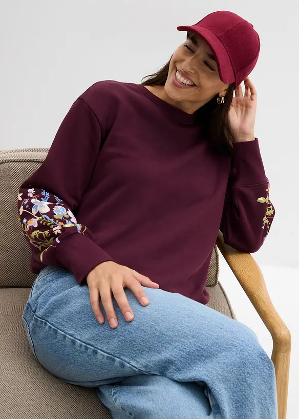 Felpa in misto cotone, bonprix