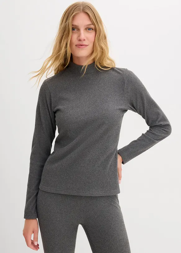 Maglietta termica con collo dritto, bonprix