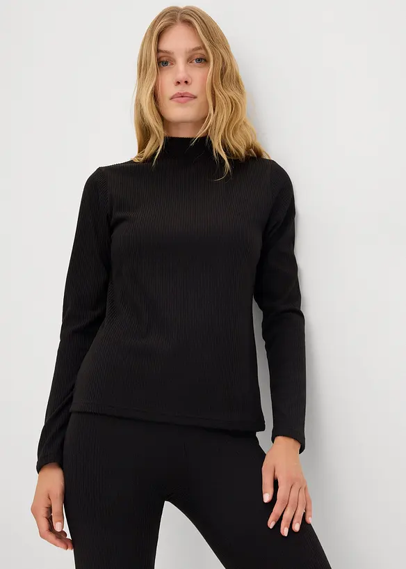 Maglietta termica con collo dritto, bonprix