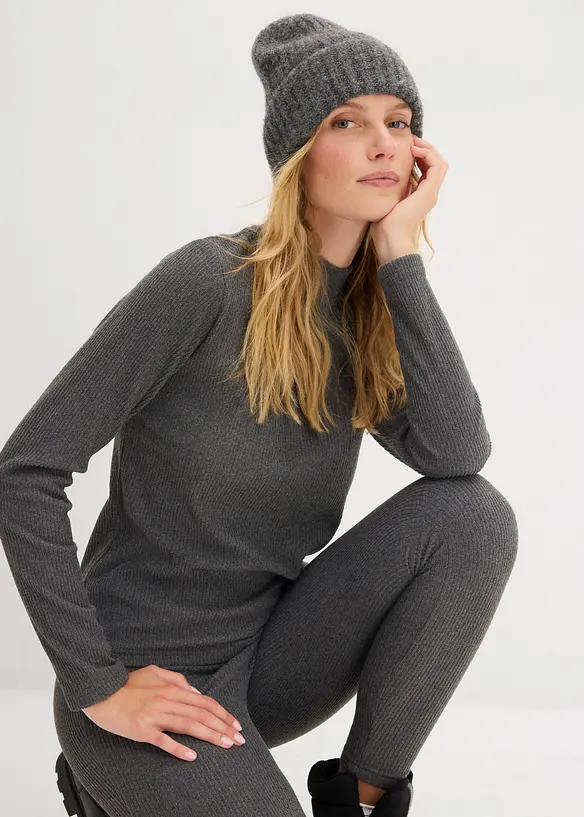 Maglietta termica con collo dritto, bonprix