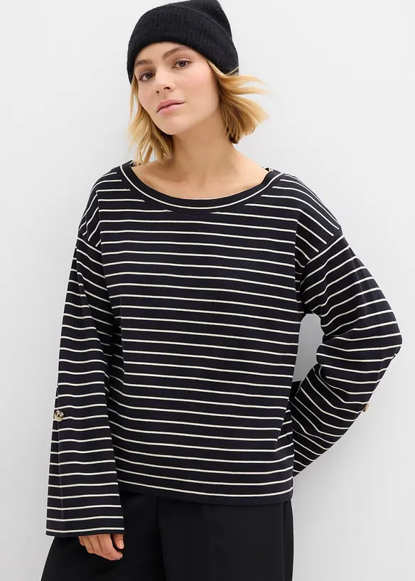 Felpa oversize in puro cotone, bonprix