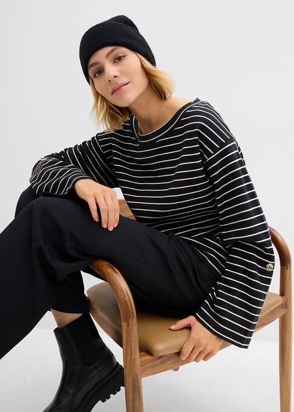 Felpa oversize in puro cotone, bonprix
