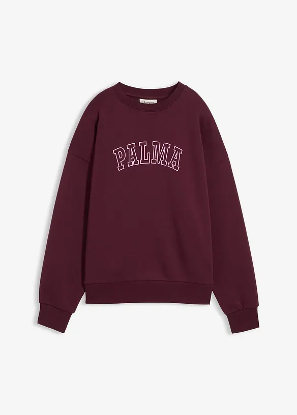 Felpa oversize in misto cotone, bonprix