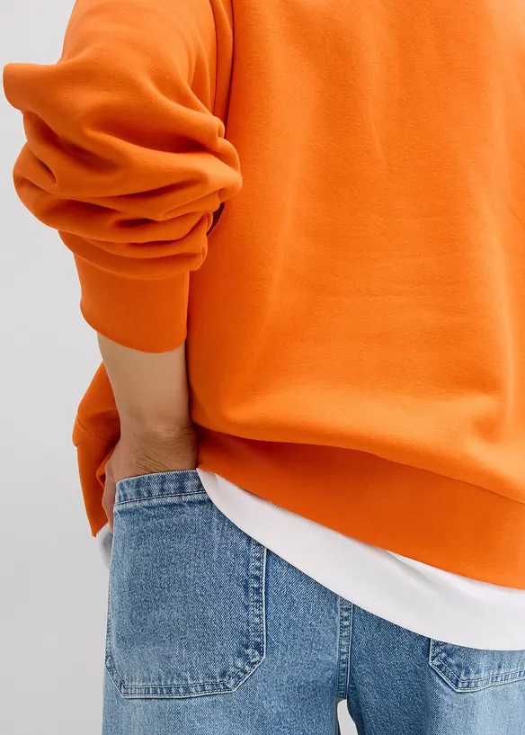 Felpa oversize in misto cotone, bonprix