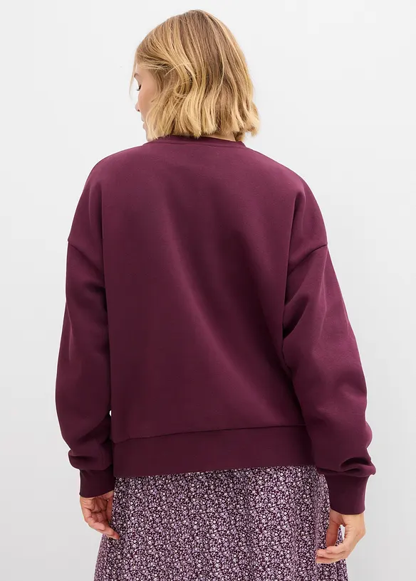 Felpa oversize in misto cotone, bonprix