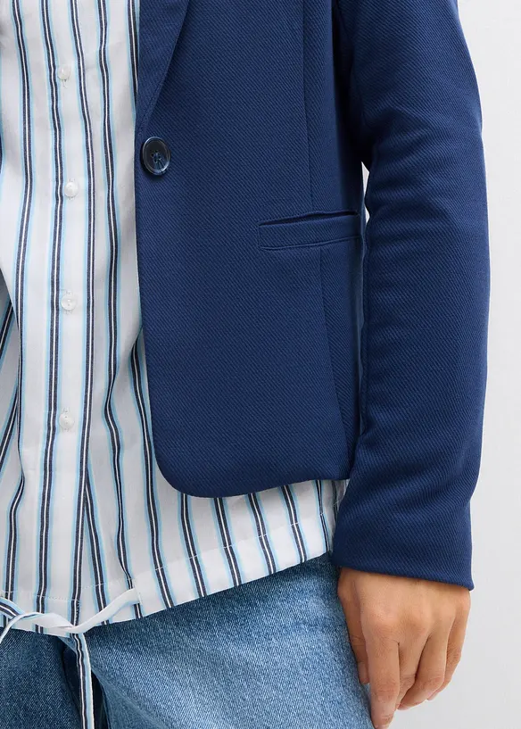 Blazer in felpa con viscosa fluente, bonprix