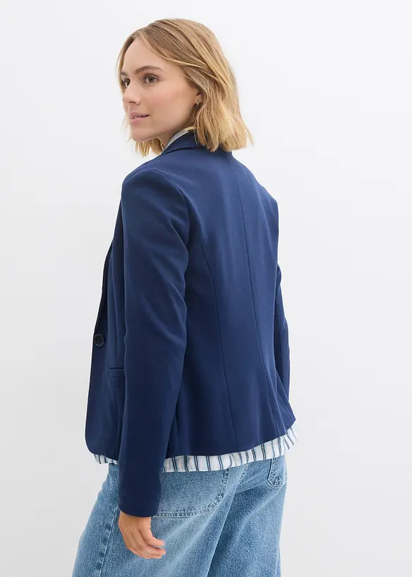 Blazer in felpa con viscosa fluente, bonprix