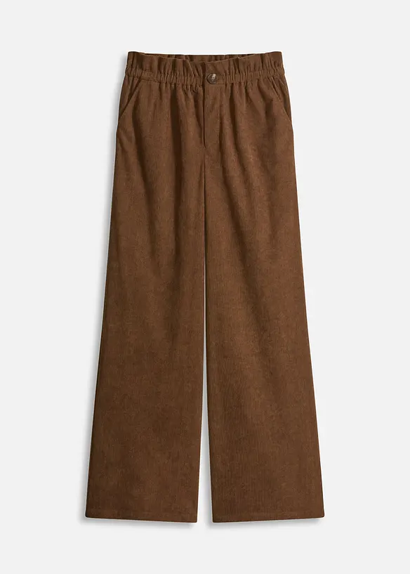 Pantaloni di velluto a coste con gambe larghe, bonprix