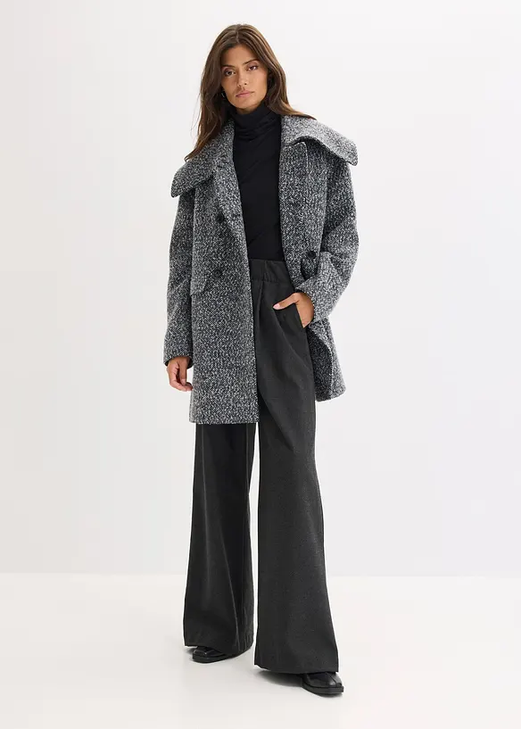 Cappotto corto in simil lana melange, bonprix