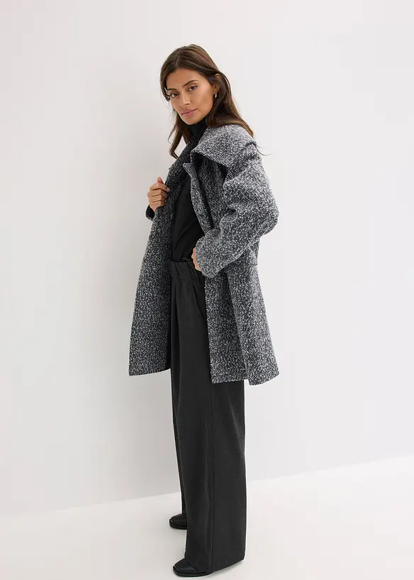 Cappotto corto in simil lana melange, bonprix