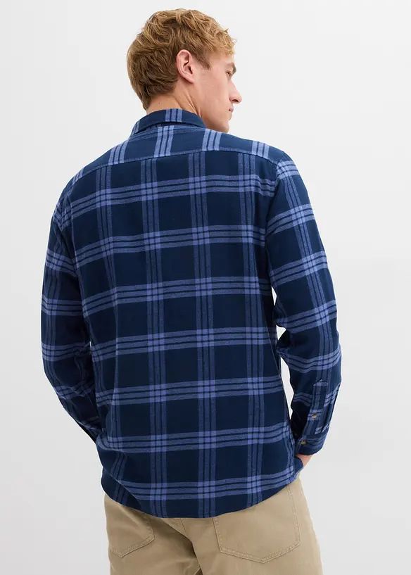 Camicia a maniche lunghe in flanella di puro cotone biologico, bonprix