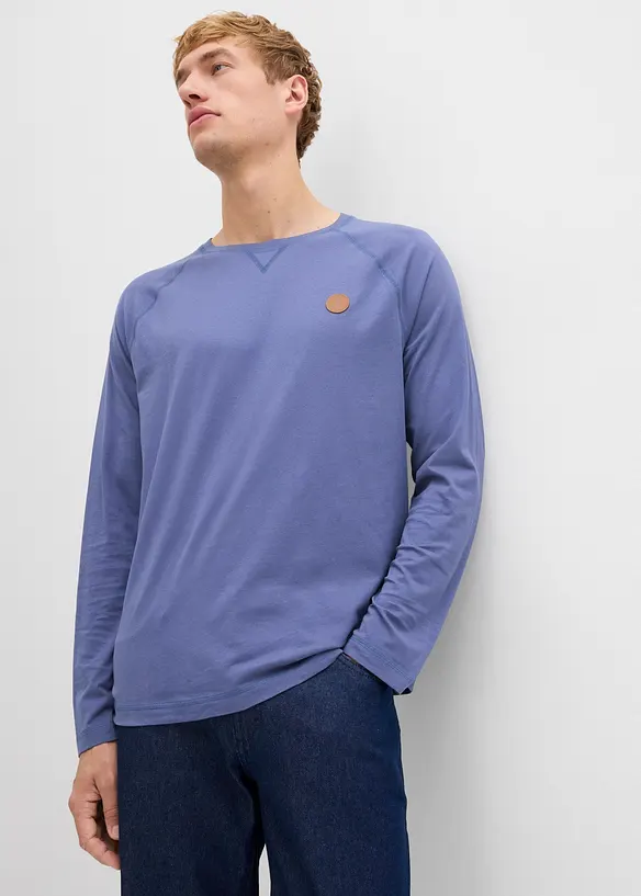 Maglia a maniche lunghe in puro cotone biologico (pacco da 2), bonprix