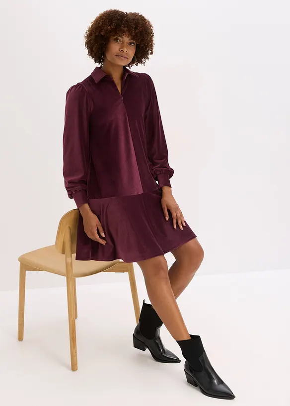 Abito corto in velluto, bonprix