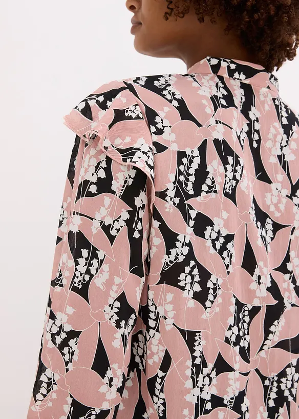 Camicetta di chiffon con volant, bonprix