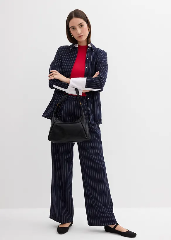 Pantaloni con pinces in misto viscosa, bonprix
