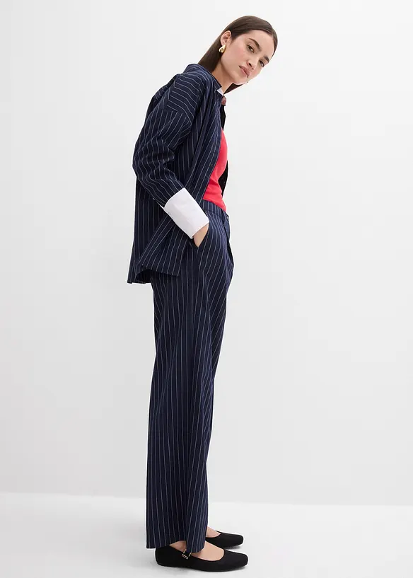 Pantaloni con pinces in misto viscosa, bonprix