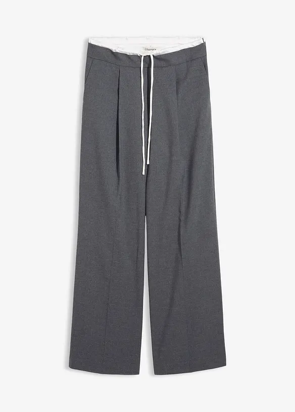 Pantaloni larghi in misto viscosa, bonprix