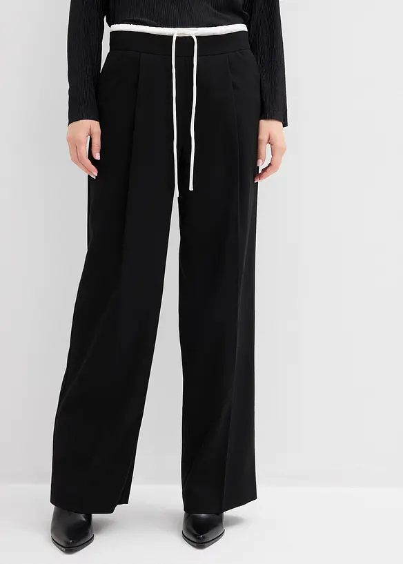 Pantaloni larghi in misto viscosa, bonprix