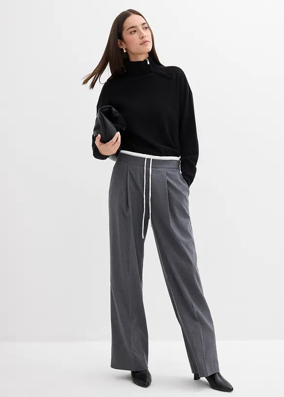 Pantaloni larghi in misto viscosa, bonprix