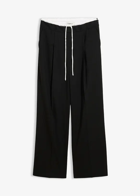 Pantaloni larghi in misto viscosa, bonprix