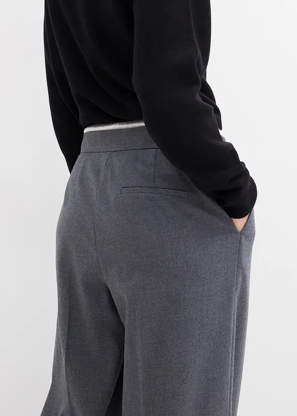 Pantaloni larghi in misto viscosa, bonprix