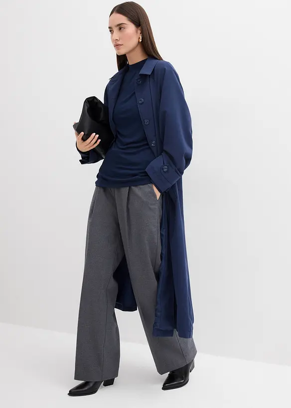 Maglia a costine con arricciatura, bonprix