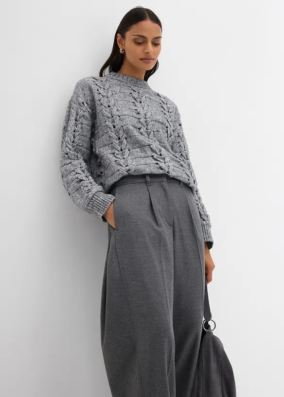 Pantaloni con cinta comoda in misto viscosa, bonprix