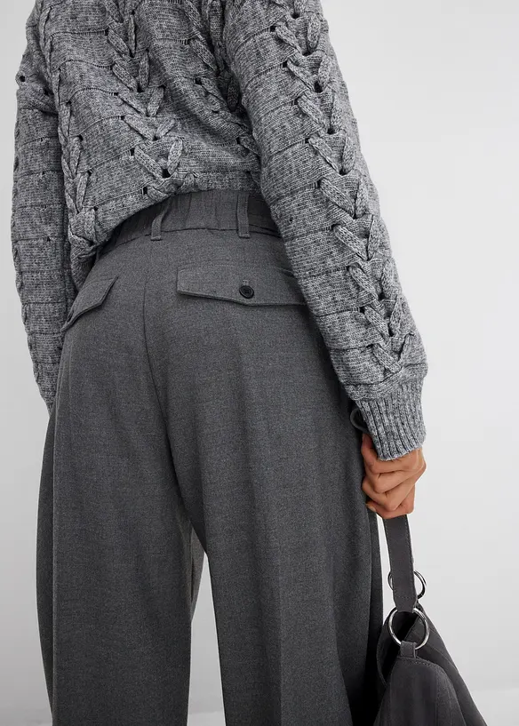 Pantaloni con cinta comoda in misto viscosa, bonprix