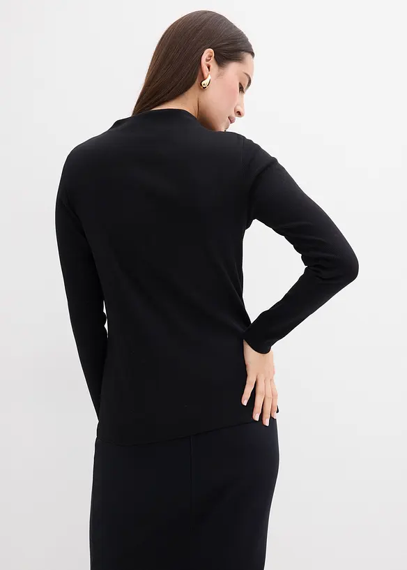 Maglia a maniche lunghe a coste, bonprix