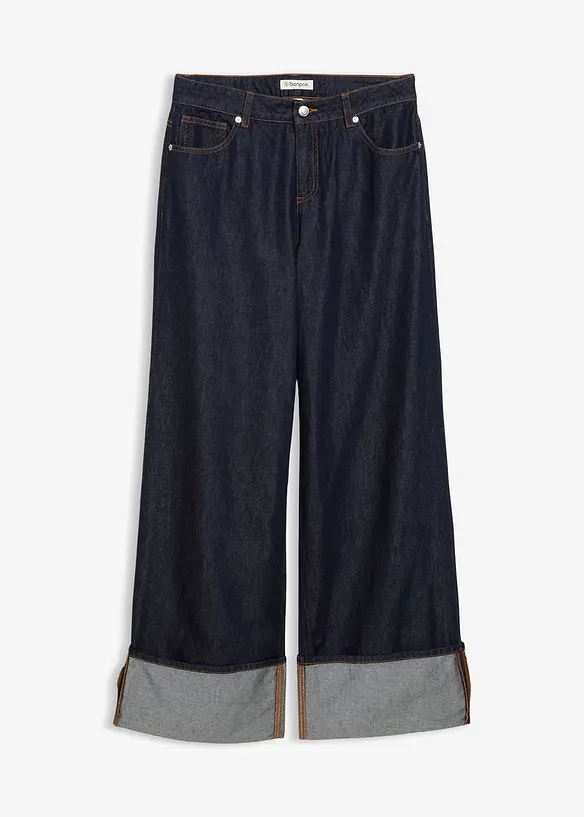Jeans baggy, vita media, bonprix