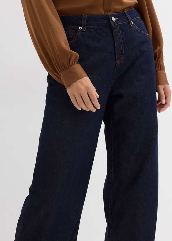 Jeans baggy, vita media, bonprix