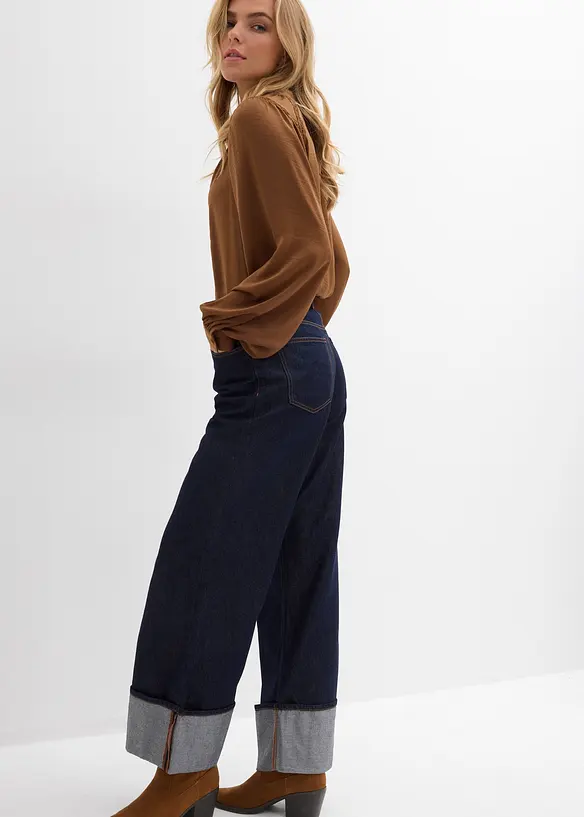 Jeans baggy, vita media, bonprix