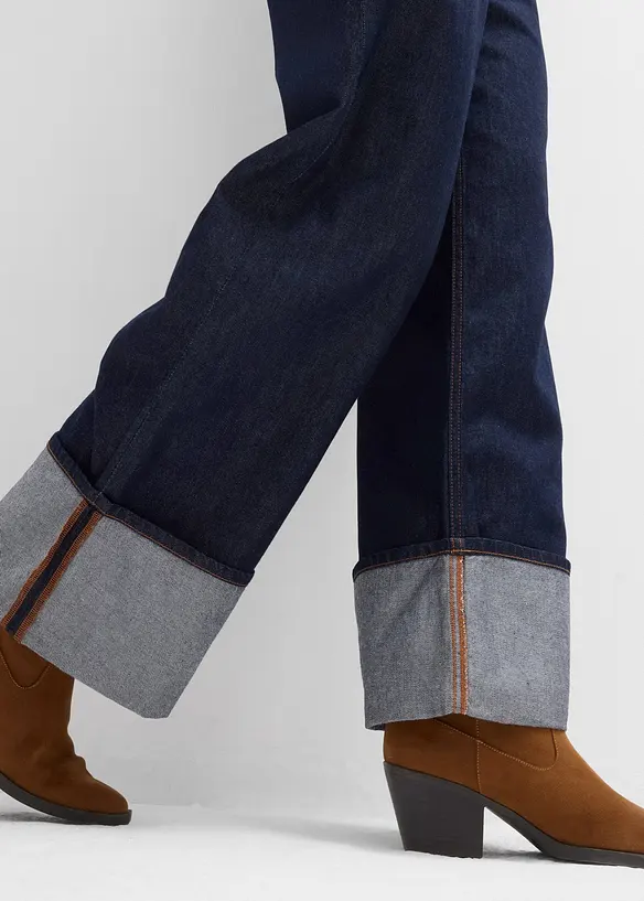 Jeans baggy, vita media, bonprix