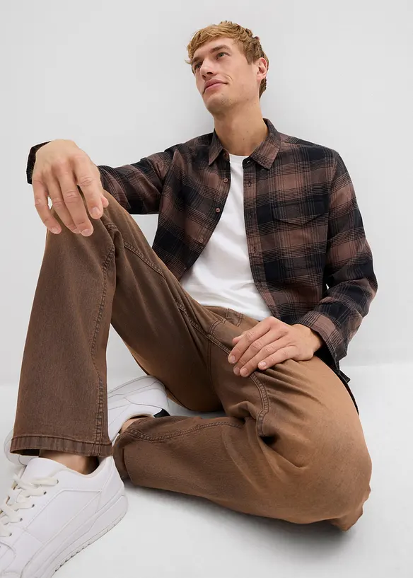 Camicia in flanella di puro cotone, bonprix