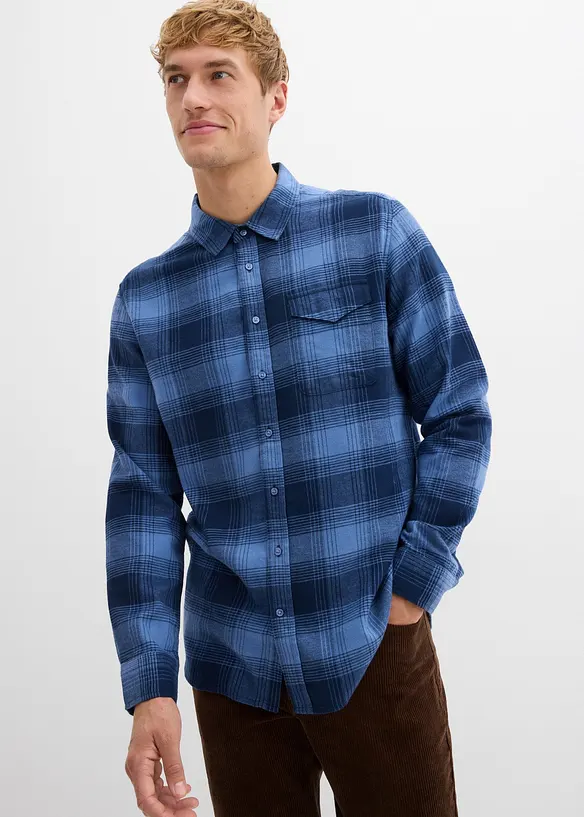 Camicia in flanella di puro cotone, bonprix