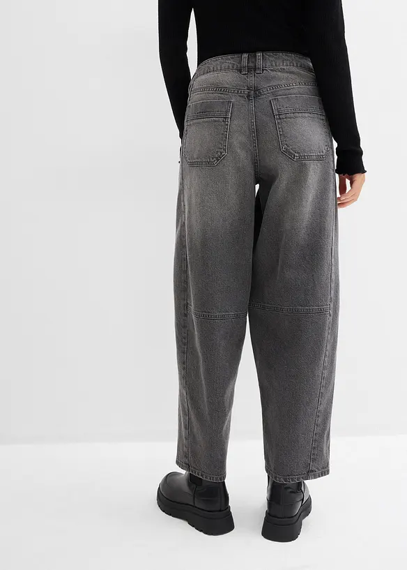 Jeans a palloncino, vita media, bonprix