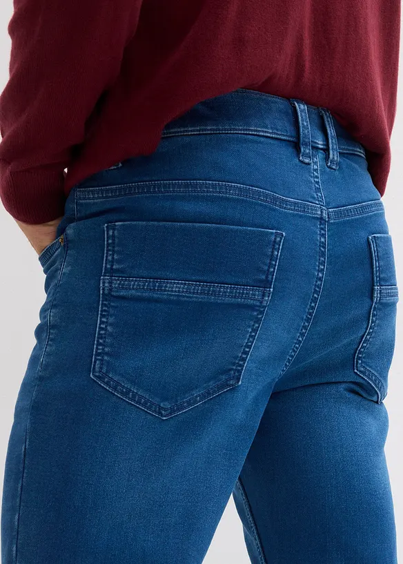 Joggers di jeans con girovita comodo, classic fit, bonprix