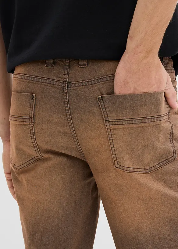 Jeans elasticizzati leggeri con girovita comodo e lavaggio vintage, classic fit, bonprix