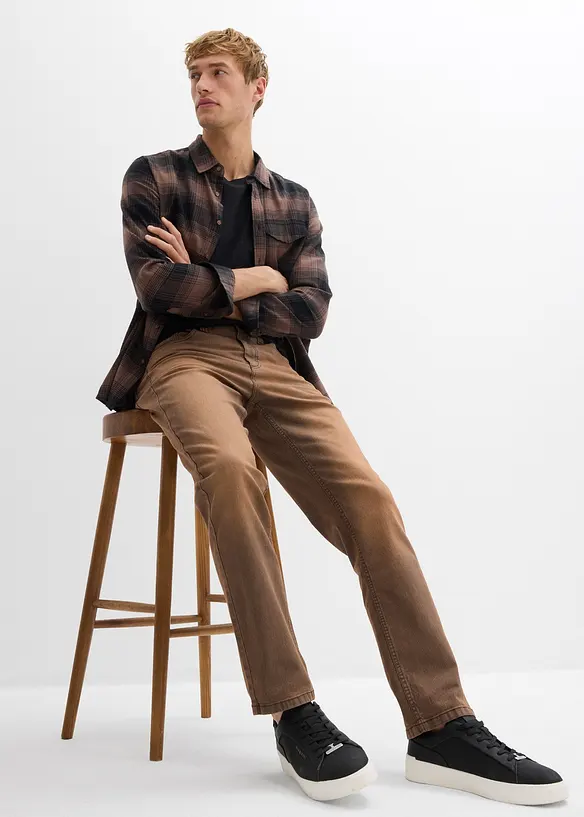 Jeans elasticizzati leggeri con girovita comodo e lavaggio vintage, classic fit, bonprix
