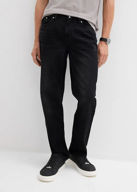 Jeans in puro cotone con girovita comodo, regular fit, bonprix