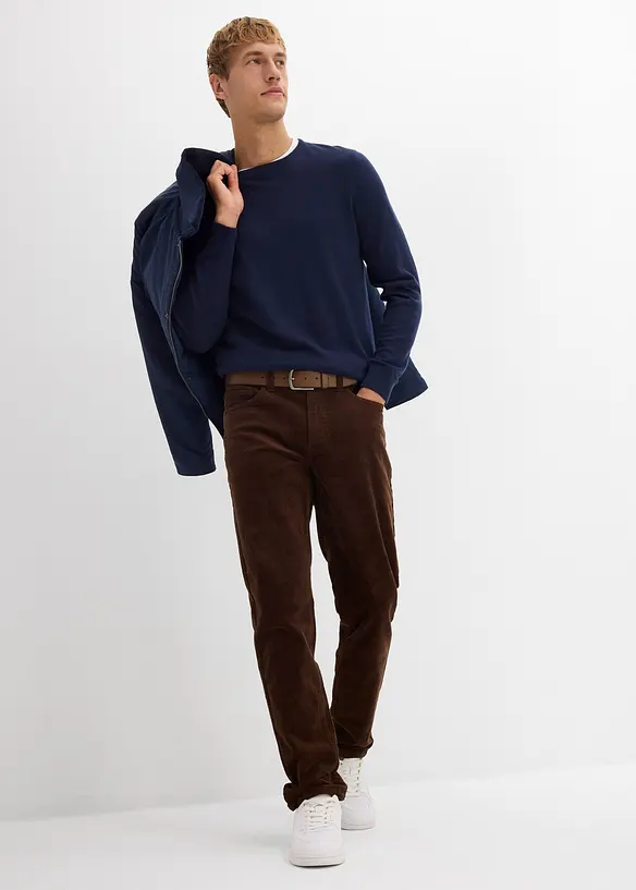 Maglione in filato fine con lana merino, bonprix