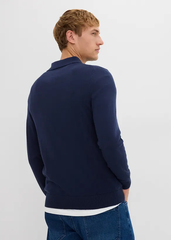 Maglione in filato fine con pregiata lana merino, slim fit, bonprix