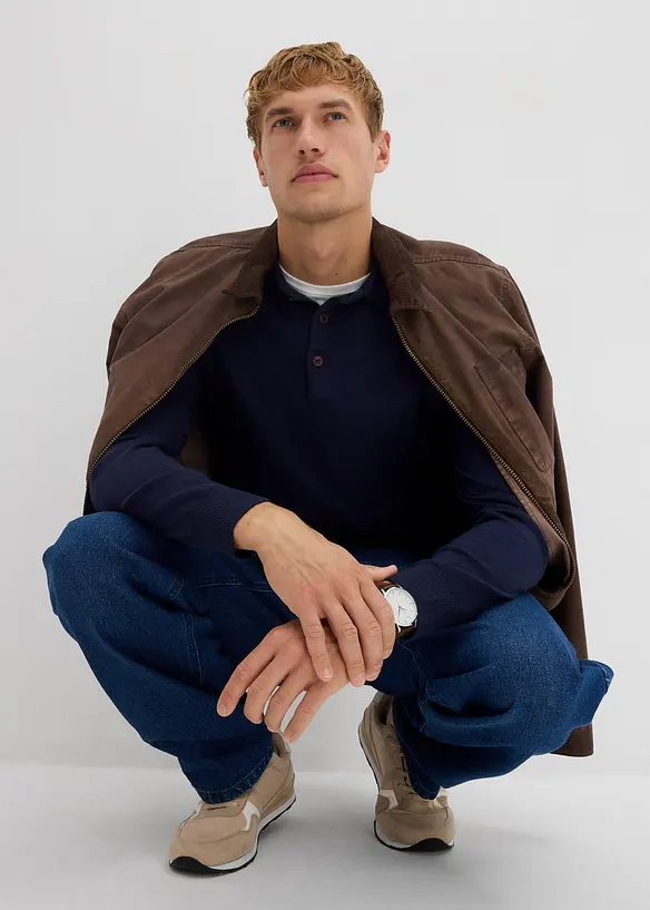 Maglione in filato fine con pregiata lana merino, slim fit, bonprix