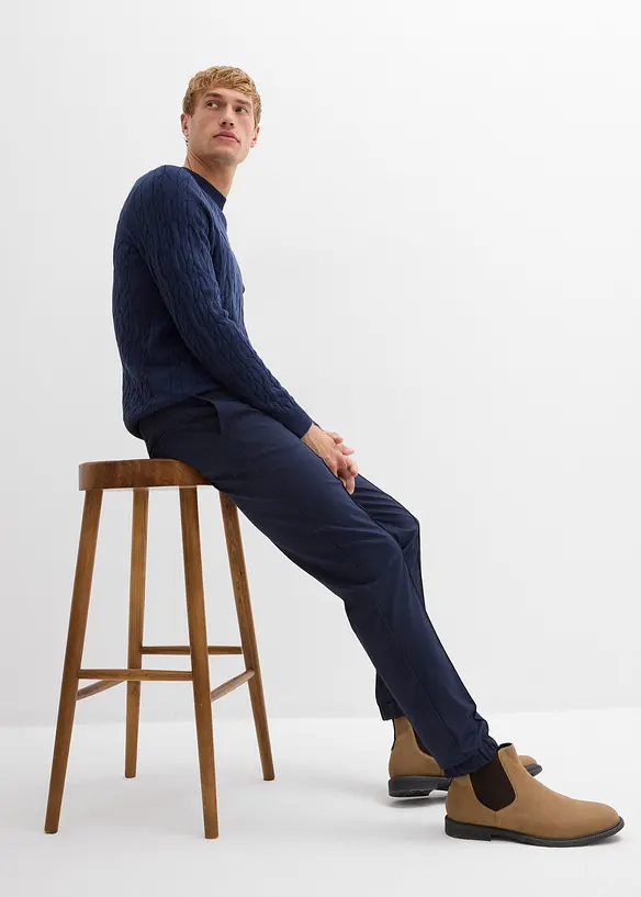 Pantaloni coordinabili con girovita in maglia, relaxed fit, bonprix