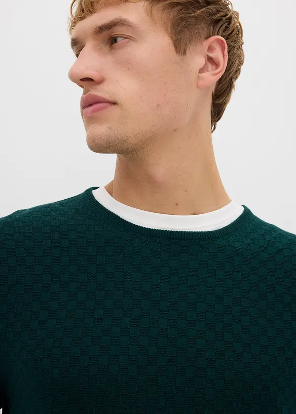 Maglione in filato fine con lana merino, bonprix