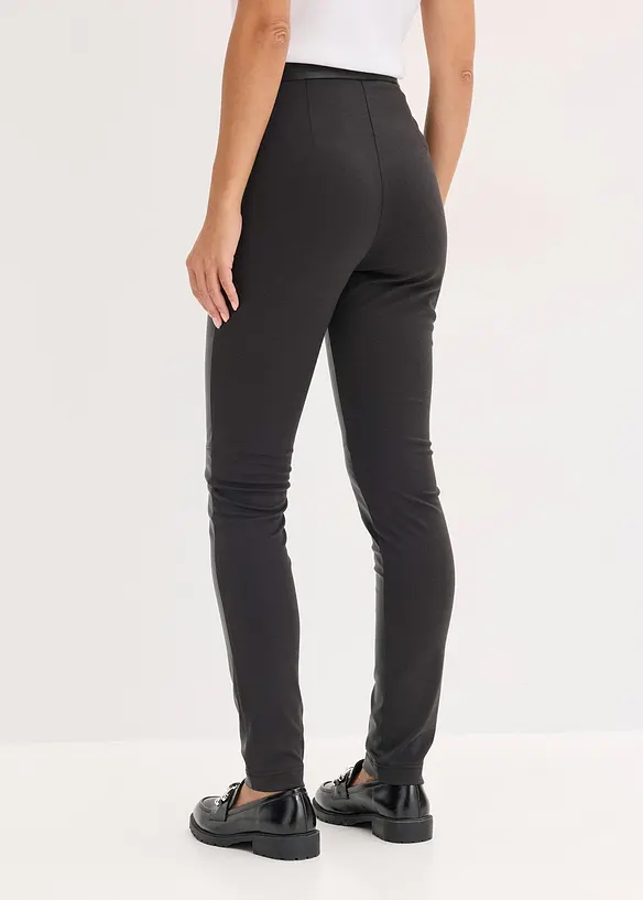 Pantaloni in similpelle di misto punto di Roma, bonprix