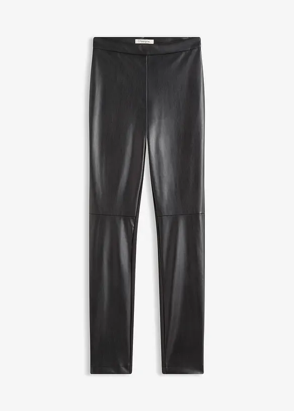 Pantaloni in similpelle di misto punto di Roma, bonprix