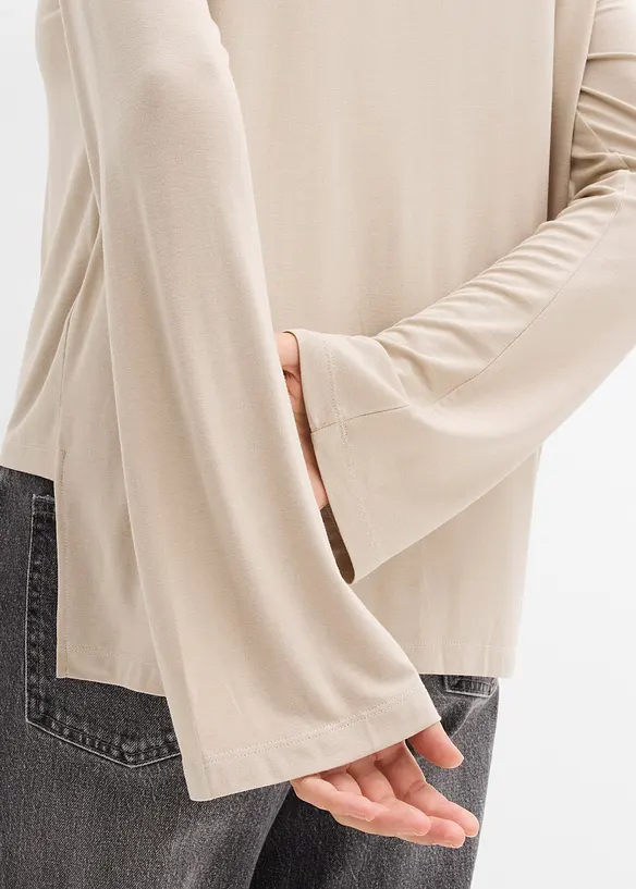 T-shirt oversize in fluido misto viscosa ed elastan, bonprix