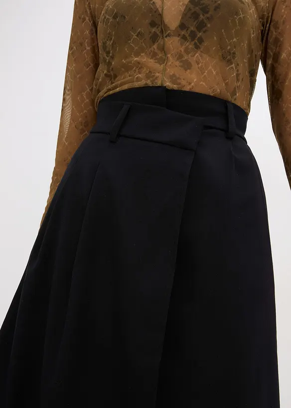 Gonna midi in misto viscosa, bonprix